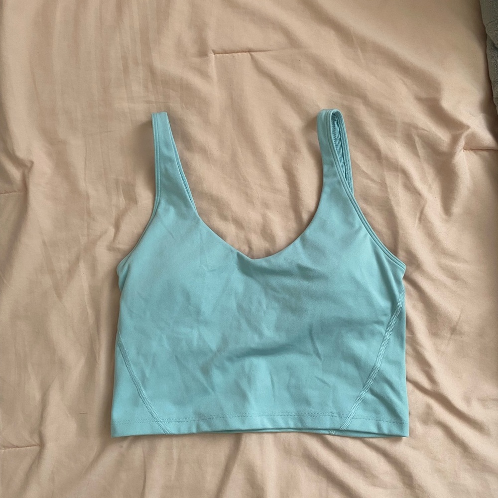 Gilly Hicks Cropped Athleisure Tank Top - Blue